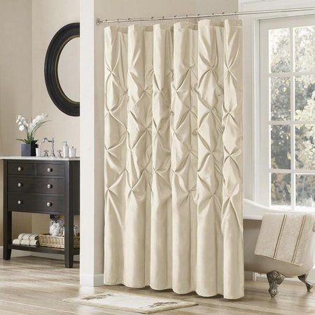 MADISON PARK Madison Park MP70-439 Laurel Shower Curtain - Ivory MP70-439